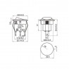 Rocker contact with light 12V